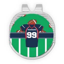 Football Jersey Golf Ball Marker - Hat Clip - Silver