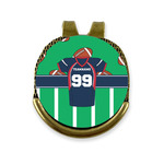 Football Jersey Golf Ball Marker - Hat Clip - Gold