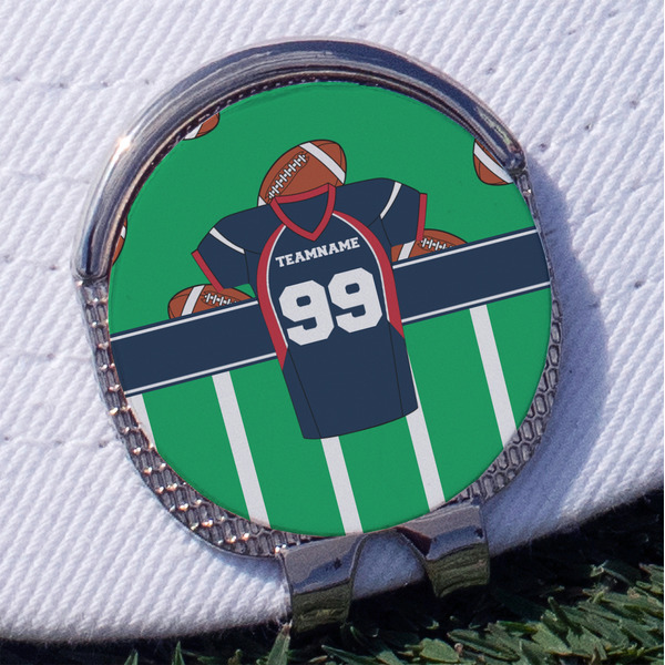 Custom Football Jersey Golf Ball Marker - Hat Clip