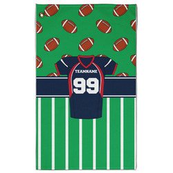 Football Jersey Golf Towel - Poly-Cotton Blend - Large w/ Name and Number