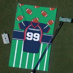 Football Jersey Golf Towel Gift Set w/ Name and Number