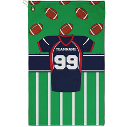 Football Jersey Golf Towel - Poly-Cotton Blend - Small w/ Name and Number