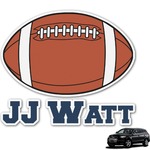 Football Jersey Graphic Car Decal (Personalized)