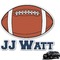 Football Jersey Graphic Car Decal