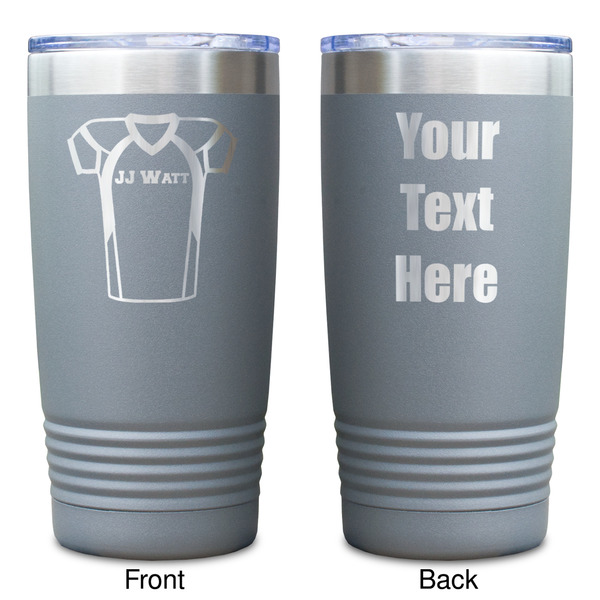 Football Jersey Gray Polar Camel Tumbler - 20oz - Double Sided - Approval