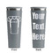 Football Jersey Grey RTIC Everyday Tumbler - 28 oz. - Front and Back