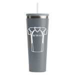 Football Jersey RTIC Everyday Tumbler with Straw - 28oz - Grey - Single-Sided (Personalized)