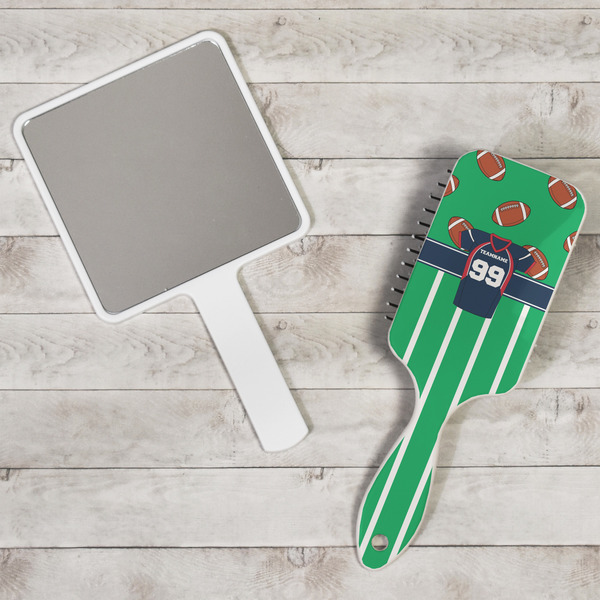Football Jersey Hair Brush - In Context