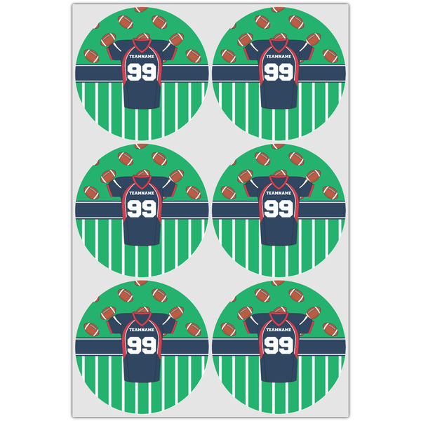 Football Jersey Icing Circle - Large - Set of 6