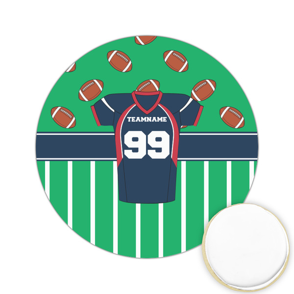 Custom Football Jersey Printed Cookie Topper - 2.15" (Personalized)