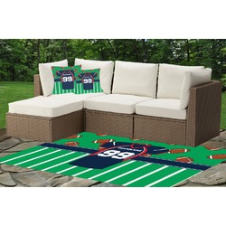 Football Jersey Indoor / Outdoor Rug - Custom Size w/ Name and Number
