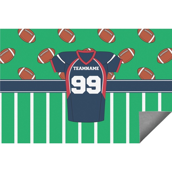 Custom Football Jersey Indoor / Outdoor Rug - 6'x8' w/ Name and Number