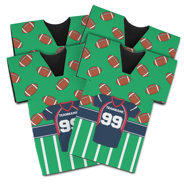Custom Football Jersey Jersey Bottle Cooler - Set of 4 (Personalized)