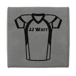 Football Jersey Jewelry Gift Box - Engraved Leather Lid (Personalized)