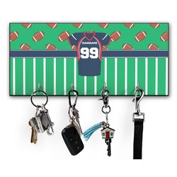 Football Jersey Key Hanger w/ 4 Hooks w/ Name and Number
