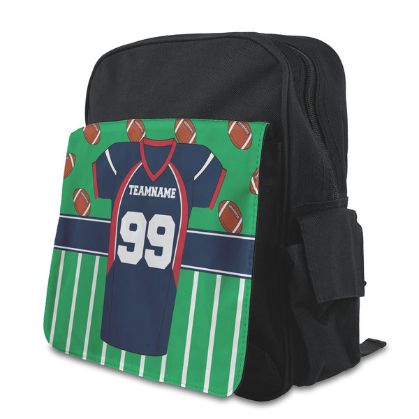 Custom Football Jersey Preschool Backpack (Personalized)