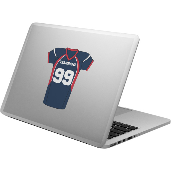 Custom Football Jersey Laptop Decal (Personalized)