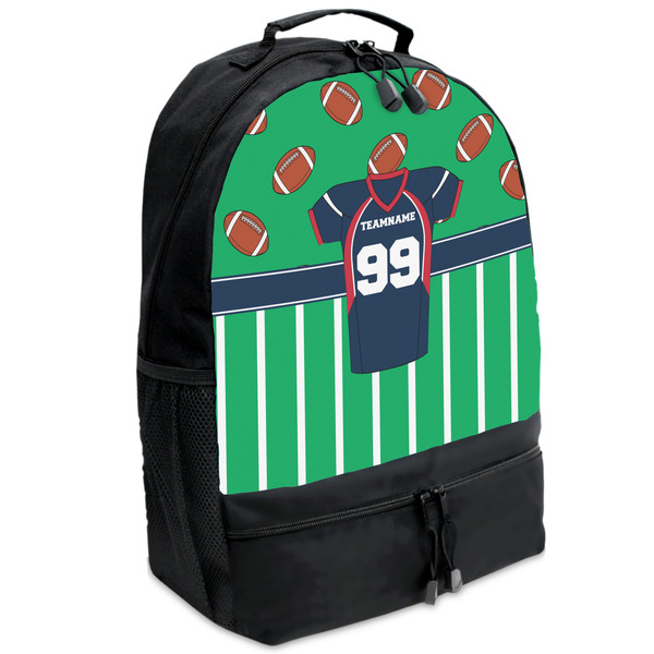Custom Football Jersey Backpacks - Black (Personalized)