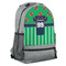 Football Jersey Large Backpack - Gray - Angled View