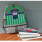 Football Jersey Large Backpack - Gray - On Desk
