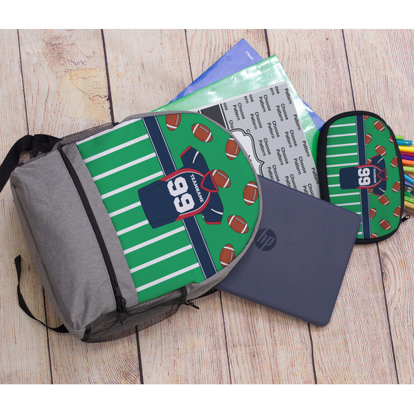 Football Jersey Large Backpack - Gray - With Stuff
