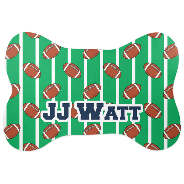 Custom Football Jersey Bone Shaped Dog Food Mat (Personalized)