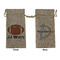 Football Jersey Large Burlap Gift Bags - Front & Back