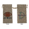 Football Jersey Large Burlap Gift Bag - Front & Back (Personalized)