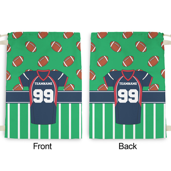 Football Jersey Large Laundry Bag - Front & Back View