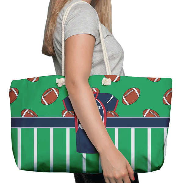 Football Jersey Large Rope Tote Bag - In Context View