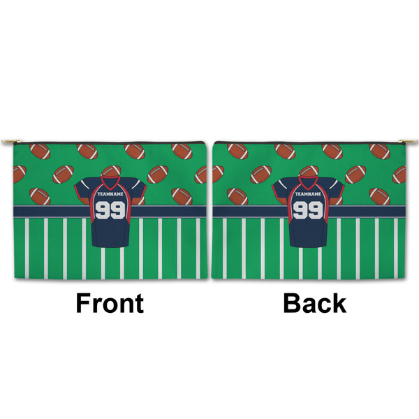 Football Jersey Large Zipper Pouch Approval (Front and Back)