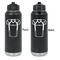 Football Jersey Laser Engraved Water Bottles - Front & Back Engraving - Front & Back View