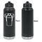 Football Jersey Laser Engraved Water Bottles - Front Engraving - Front & Back View