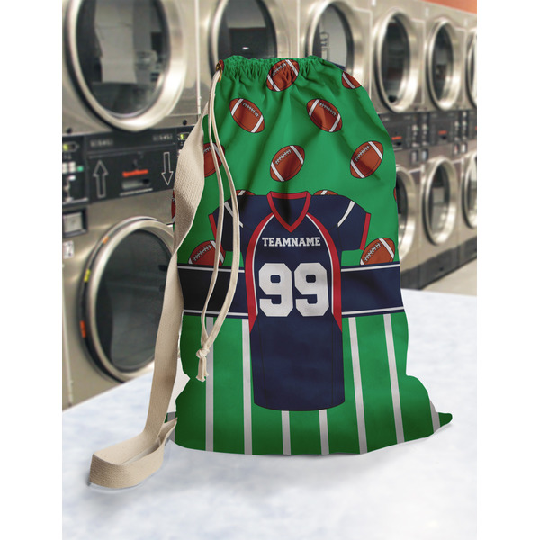 Football Jersey Laundry Bag in Laundromat