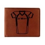 Football Jersey Leatherette Bifold Wallet - Single Sided (Personalized)