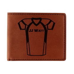 Football Jersey Leatherette Bifold Wallet (Personalized)
