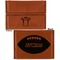Football Jersey Leather Business Card Holder - Front Back