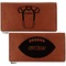 Football Jersey Leather Checkbook Holder Front and Back