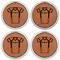 Football Jersey Leather Coaster Set of 4