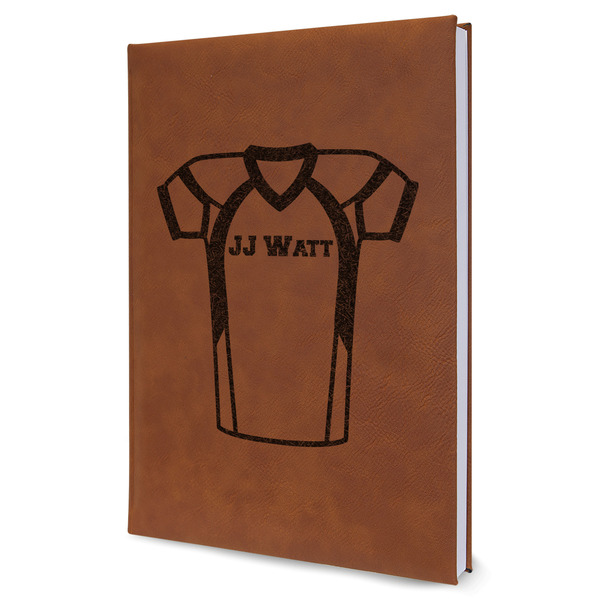 Custom Football Jersey Leather Sketchbook (Personalized)