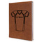 Football Jersey Leather Sketchbook - Large - Double Sided - Angled View
