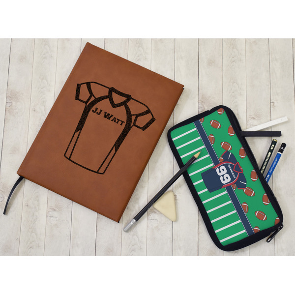 Football Jersey Leather Sketchbook - Large - Double Sided - In Context