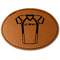 Football Jersey Faux Leather Iron On Patch - Oval (Personalized)