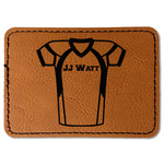 Football Jersey Faux Leather Iron On Patch - Rectangle (Personalized)