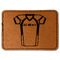 Football Jersey Faux Leather Iron On Patch - Rectangle (Personalized)