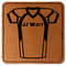 Football Jersey Faux Leather Iron On Patch - Square (Personalized)