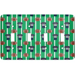 Football Jersey Light Switch Cover (4 Toggle Plate) (Personalized)