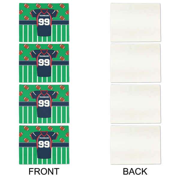 Football Jersey Linen Placemat - APPROVAL Set of 4 (single sided)