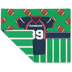 Football Jersey Double-Sided Linen Placemat - Single w/ Name and Number