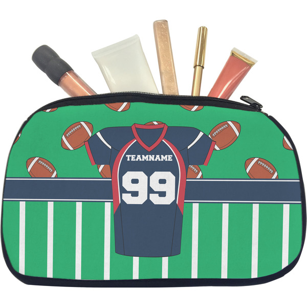 Custom Football Jersey Makeup / Cosmetic Bag - Medium (Personalized)
